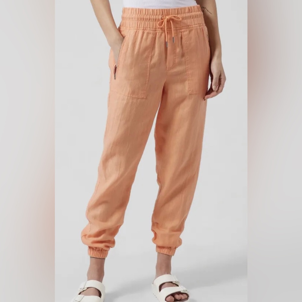 Athleta Cabo Linen Jogger: Cactus Peach